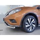 Защита передняя двойная 63-75х42 мм для Nissan Murano 2016-2022 артикул NMUZ-002403