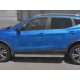 Пороги труба с площадкой нержавеющий лист 42 мм для Nissan Qashqai 2019-2022 артикул NQSL-0032473