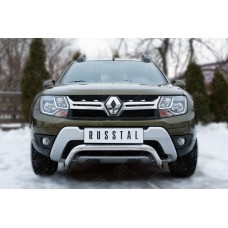 Защита переднего бампера 63 мм волна для Renault Duster 2015-2021