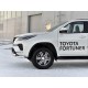 Защита передняя двойная с уголками и клыками 63-63 мм для Toyota Fortuner 2020-2023 артикул TFRZ-003528