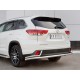 Защита заднего бампера двойная с уголками 63-42 мм для Toyota Highlander 2017-2019 артикул THRZ-002627