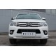 Защита переднего бампера 76 мм для Toyota Hilux 2015-2020 артикул THZ-002146