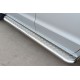 Пороги с площадкой алюминиевый лист 63 мм для Volkswagen Amarok 2013-2016 артикул VAKL-001565