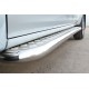 Пороги с площадкой алюминиевый лист 63 мм для Volkswagen Amarok 2013-2016 артикул VAKL-001565