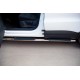 Пороги труба овальная с накладками 75х42 мм для Volkswagen Tiguan 2011-2016 артикул VGO-000496