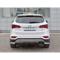 Защита задняя уголки 57 мм для Hyundai Santa Fe 2015-2018