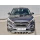 Защита передняя двойная с клыками 63-63 мм для Hyundai Tucson 2015-2018 артикул HTZ-002230