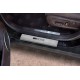 Накладки на пороги Russtal шлифованные с надписью для Lexus RX-200t/350 2015-2023 артикул LEXRX15-03
