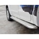 Пороги с площадкой алюминиевый лист 63 мм вариант 2 для Volkswagen Amarok 2016-2023 артикул VAML-0025432
