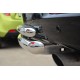 Защита заднего бампера двойная 63-42 мм дуга для Chevrolet Tahoe 2013-2018 артикул CTRZ-001514