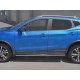 Пороги труба овальная с проступью 75х42 мм для Nissan Qashqai 2019-2022 артикул NQSO-003246