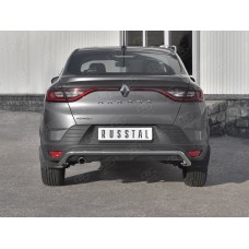 Защита заднего бампера 42 мм волна для Renault Arkana 2019-2023