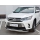 Защита передняя двойная 42-42 мм для Toyota Highlander 2017-2019 артикул THRZ-002614