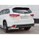 Защита задняя двойные уголки 63-42 смм для Toyota Highlander 2017-2019 артикул THRZ-002629