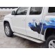 Пороги с площадкой нержавеющий лист 63 мм для Volkswagen Amarok 2016-2023 артикул VAML-0025433