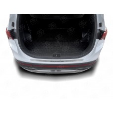 Накладка на задний бампер шлифованная с надписью для Hyundai Santa Fe 2021-2023