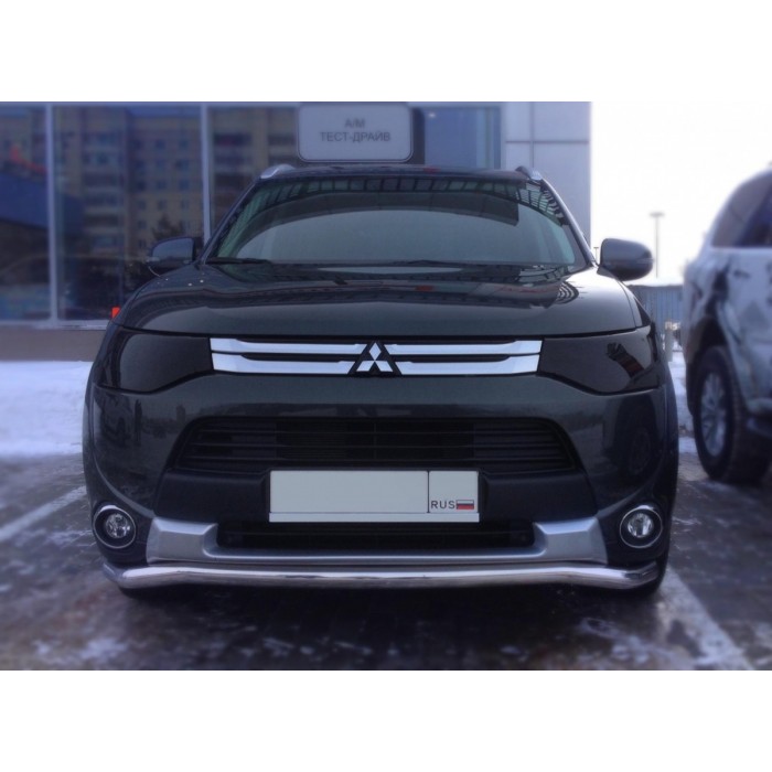 Дефлекторы передних фар SIM тёмные для Mitsubishi Outlander 2012-2021