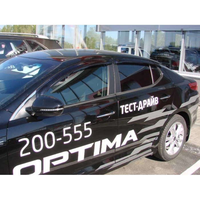 Дефлекторы боковых окон SIM 4 штуки для Kia Optima 2010-2021