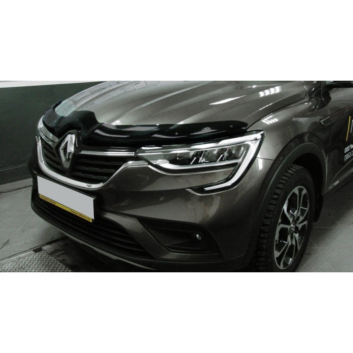 Дефлектор капота SIM тёмный для Renault Arkana 2019-2021