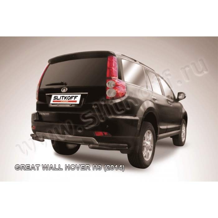 Уголки двойные 57-42 мм чёрные для Great Wall Hover H3 New 2014-2015 артикул GWHNRH3014B