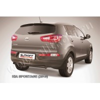 Защита заднего бампера 57 мм чёрная для Kia Sportage 2010-2015