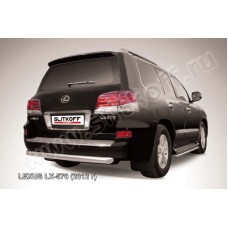 Защита заднего бампера 76 мм радиусная для Lexus LX-570 2012-2023