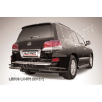 Уголки двойные 76-42 мм чёрные для Lexus LX-570 2012-2024