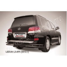 Уголки двойные 76-42 мм чёрные для Lexus LX-570 2012-2023