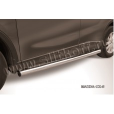 Пороги труба 76 мм для Mazda CX-5 2011-2017