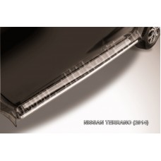 Пороги труба 42 мм для Nissan Terrano 2014-2023