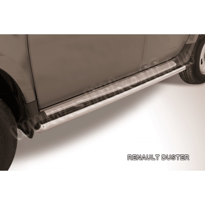 Пороги труба 57 мм для Renault Duster 2011-2015 артикул RD006