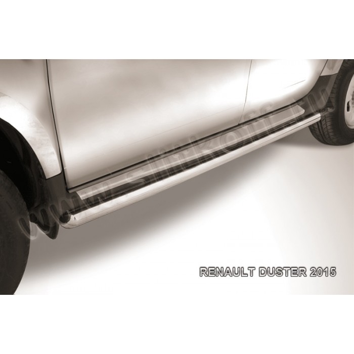 Пороги труба 57 мм для Renault Duster 2015-2021 артикул RD15006