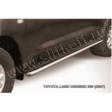 Защита штатных порогов 42 мм для Toyota Land Cruiser 200 2007-2011