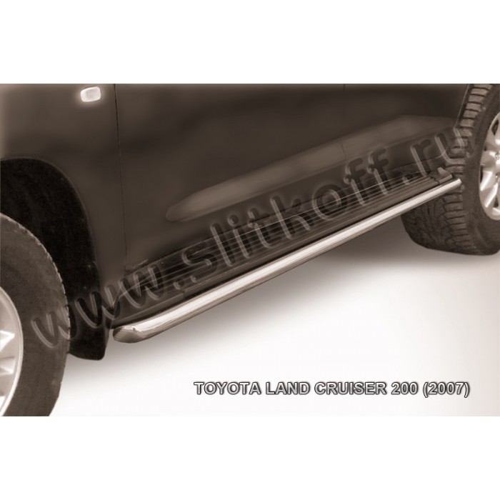Защита штатных порогов 42 мм для Toyota Land Cruiser 200 2007-2011 артикул TLC2020