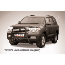 Кенгурятник 76 мм высокий чёрный для Toyota Land Cruiser 200 2007-2011