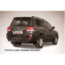 Защита заднего бампера 76 мм короткая чёрная для Toyota Land Cruiser 200 2007-2011
