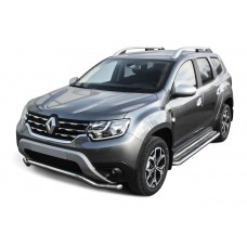 Защита заднего бампера 57 мм волна для Renault Duster 2021-2024