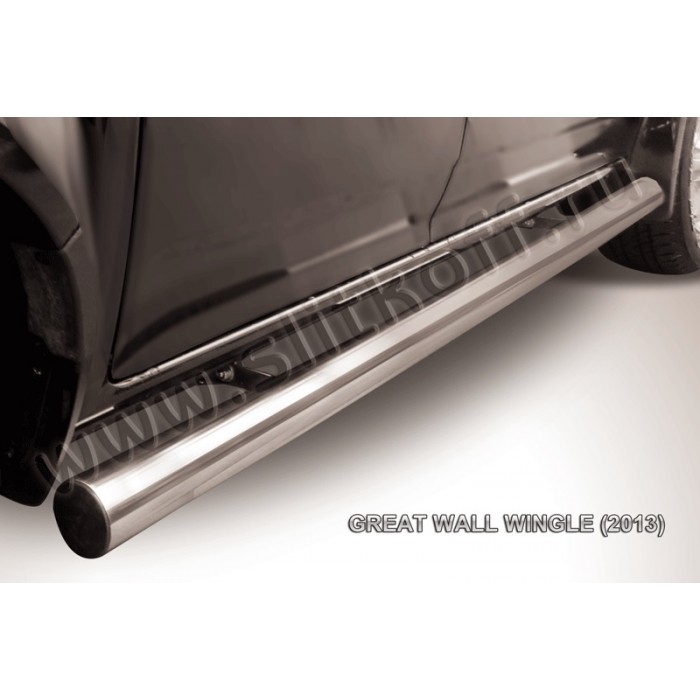 Пороги труба 76 мм для Great Wall Wingle 2011-2015 артикул GWWIN006