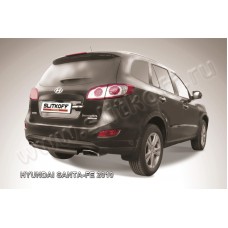 Защита заднего бампера 57 мм чёрная для Hyundai Santa Fe 2010-2012