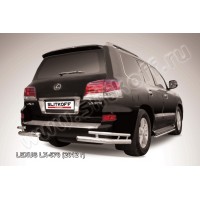 Уголки двойные 76-42 мм серебристые для Lexus LX-570 2012-2024