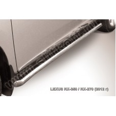 Пороги труба 76 мм с гибами для Lexus RX-270/350/450 2012-2015