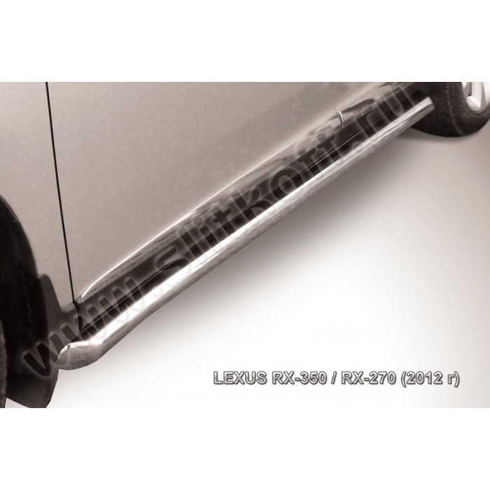 Пороги труба 76 мм с гибами для Lexus RX-270/350/450 2012-2015 артикул LRX3512.006