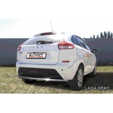 Защита заднего бампера 42 мм для Lada XRay 2016-2022