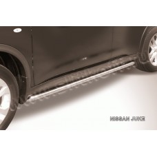 Пороги труба 42 мм с гибами для Nissan Juke 2WD 2010-2018