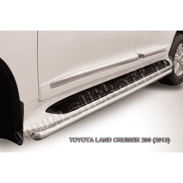 Защита штатных порогов 57 мм для Toyota Land Cruiser 200 2013-2015 артикул TLC213013