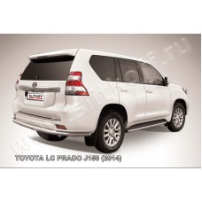 Защита заднего бампера двойная 76-42 мм для Toyota Land Cruiser Prado 150 2013-2017