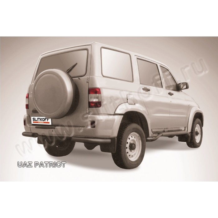 Уголки 76 мм чёрные для УАЗ Патриот 2005-2014 артикул UP009B