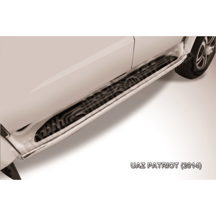Защита штатных порогов 42 мм для УАЗ Патриот 2015-2023 артикул UP14005