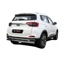 Защита заднего бампера 57 мм серебристая для Chery Tiggo 4 2018-2024