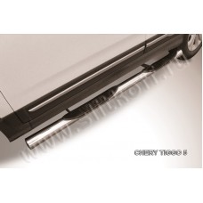 Пороги труба с накладками 76 мм для Chery Tiggo 5 2014-2020